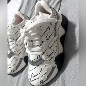 Versace signature sneakers in white and black